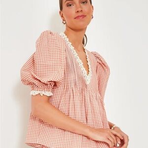 HUNTER BELL Red Gingham Blouse